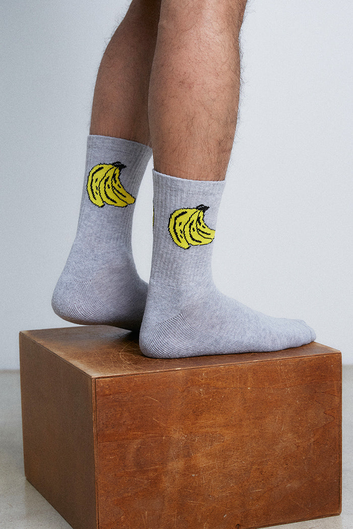 Chaussettes Bananes Grises