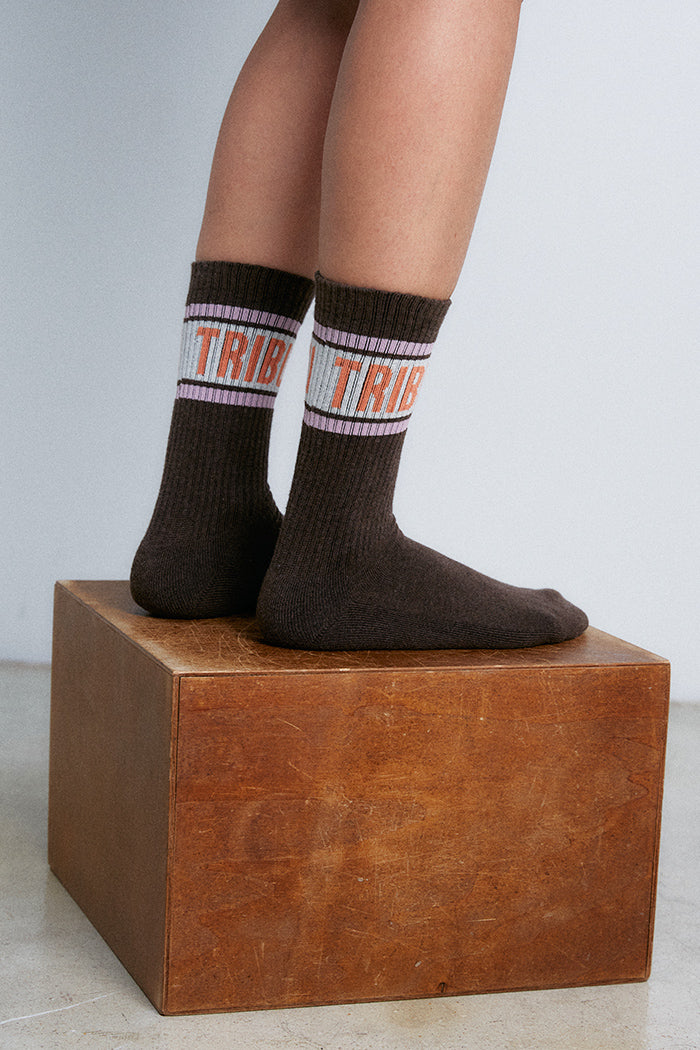 Chaussettes TRIBU Marron
