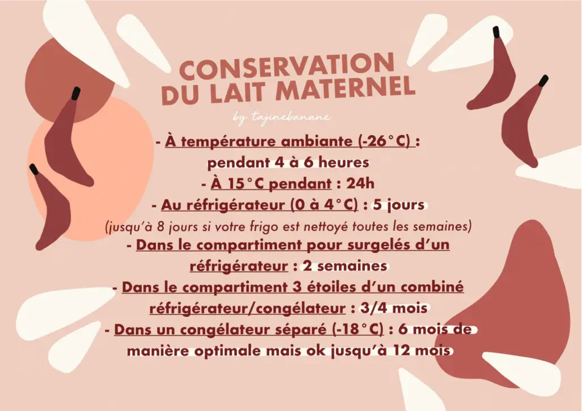 Conservation du lait maternel