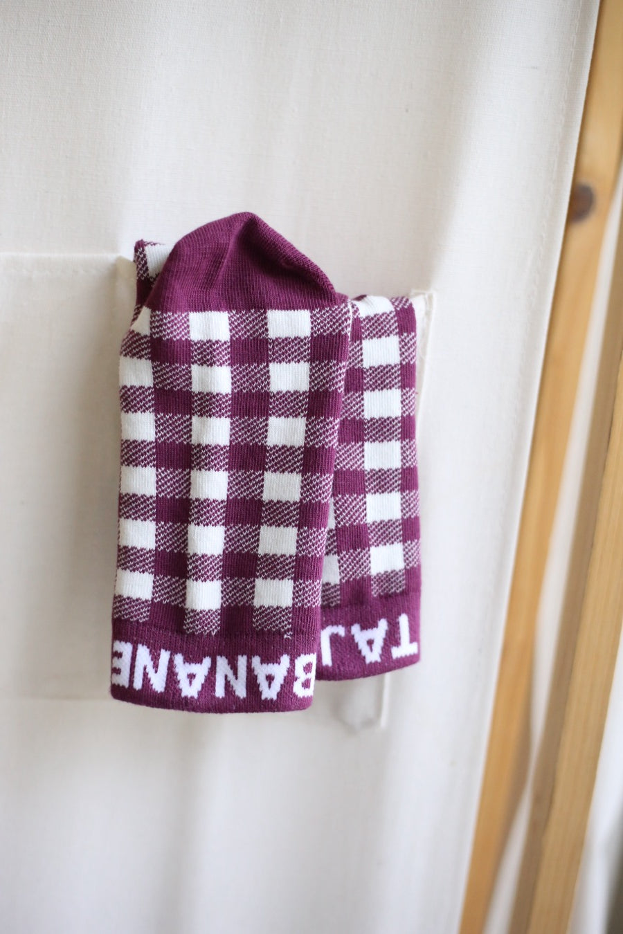 Chaussettes Vichy Prune