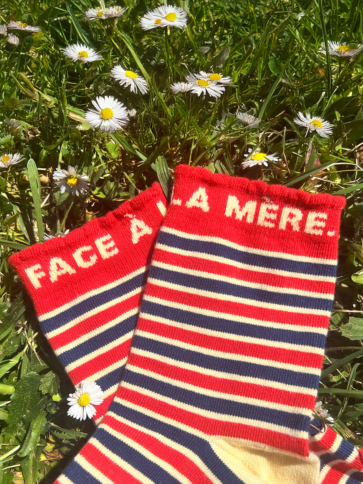 Chaussettes Face à la mère Rayées