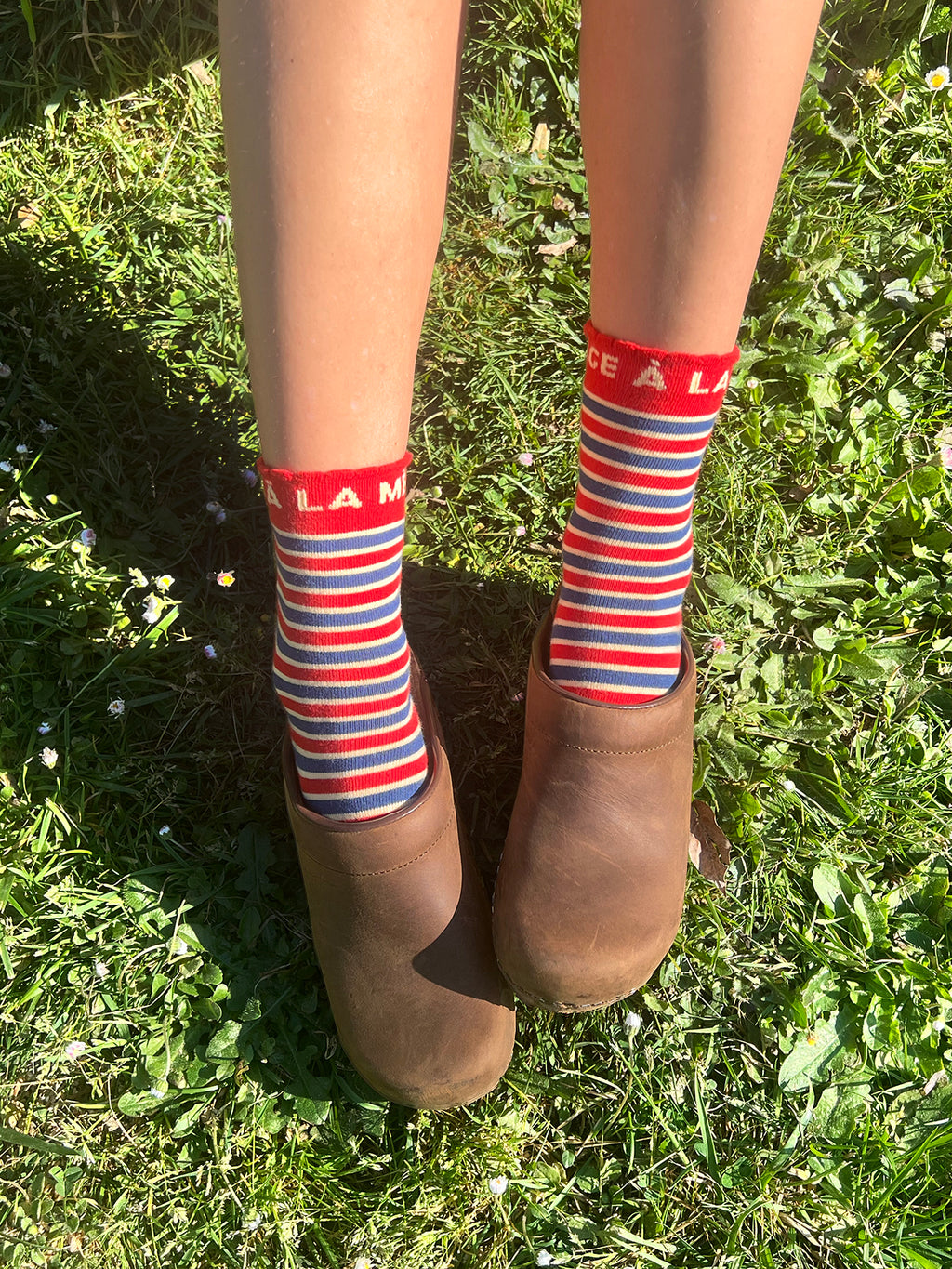 Chaussettes Face à la mère Rayées