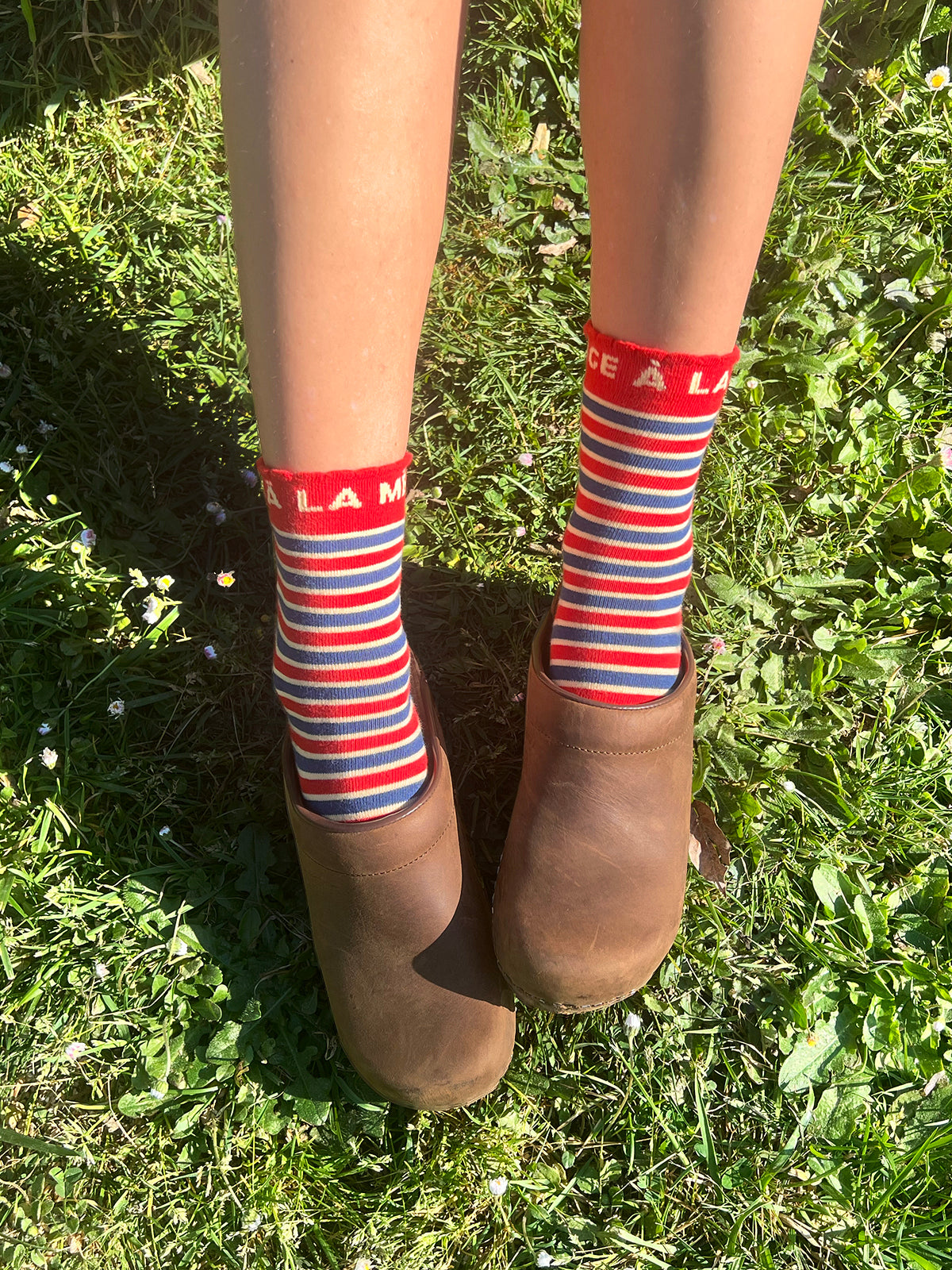 Chaussettes Face à la mère Rayées