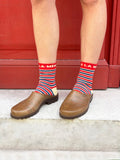 Chaussettes Face à la mère Rayées