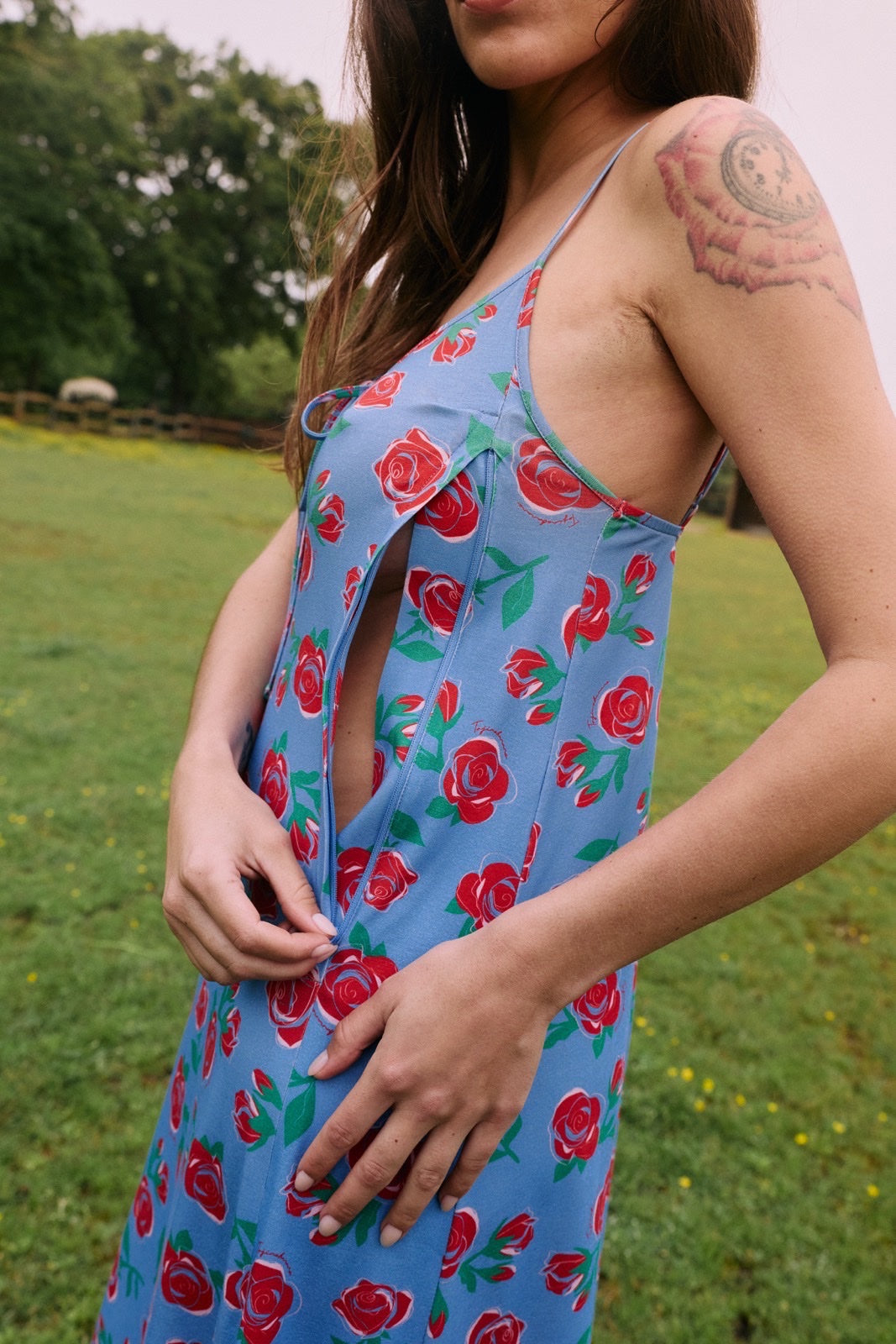 Robe Allaitante Blue Rose