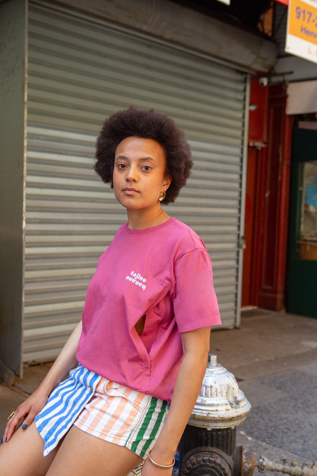 T-shirt Allaitant La P'allaite Framboise