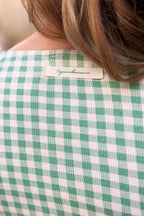 Blouse Allaitante Vichy Vert