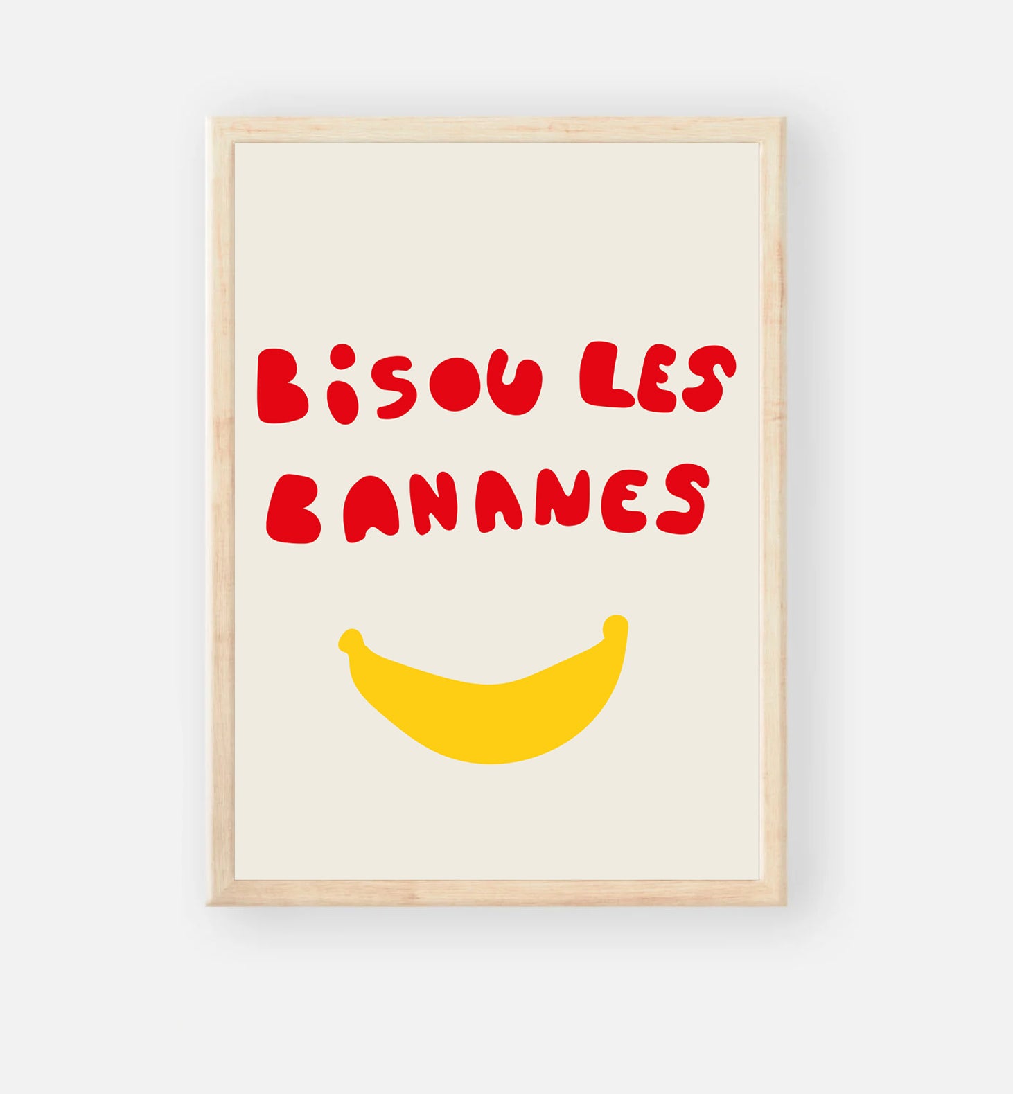 Affiche Bisou les bananes