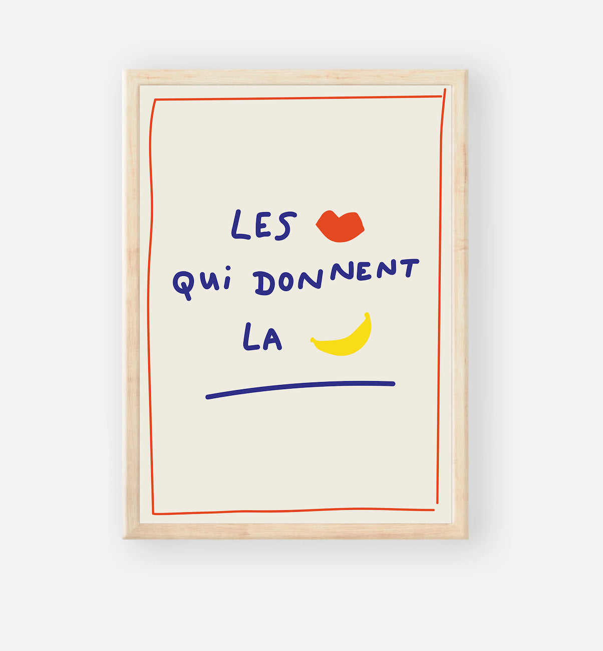 Maxi'Poster Les bisous qui donnent la banane