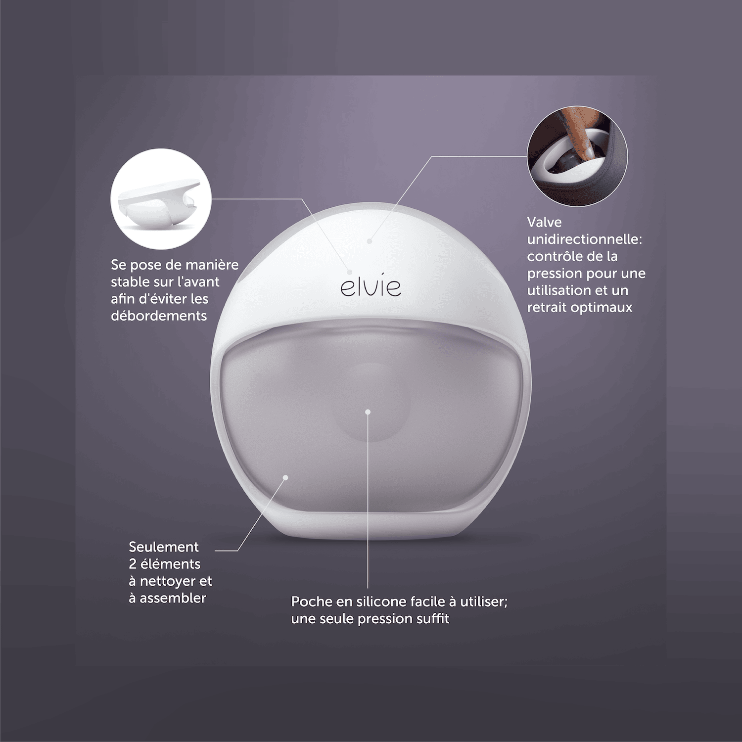 Elvie Curve - Tire-Lait Silicone Manuel